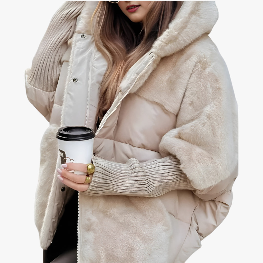 Damen Kapuzen-Steppjacke | Warme